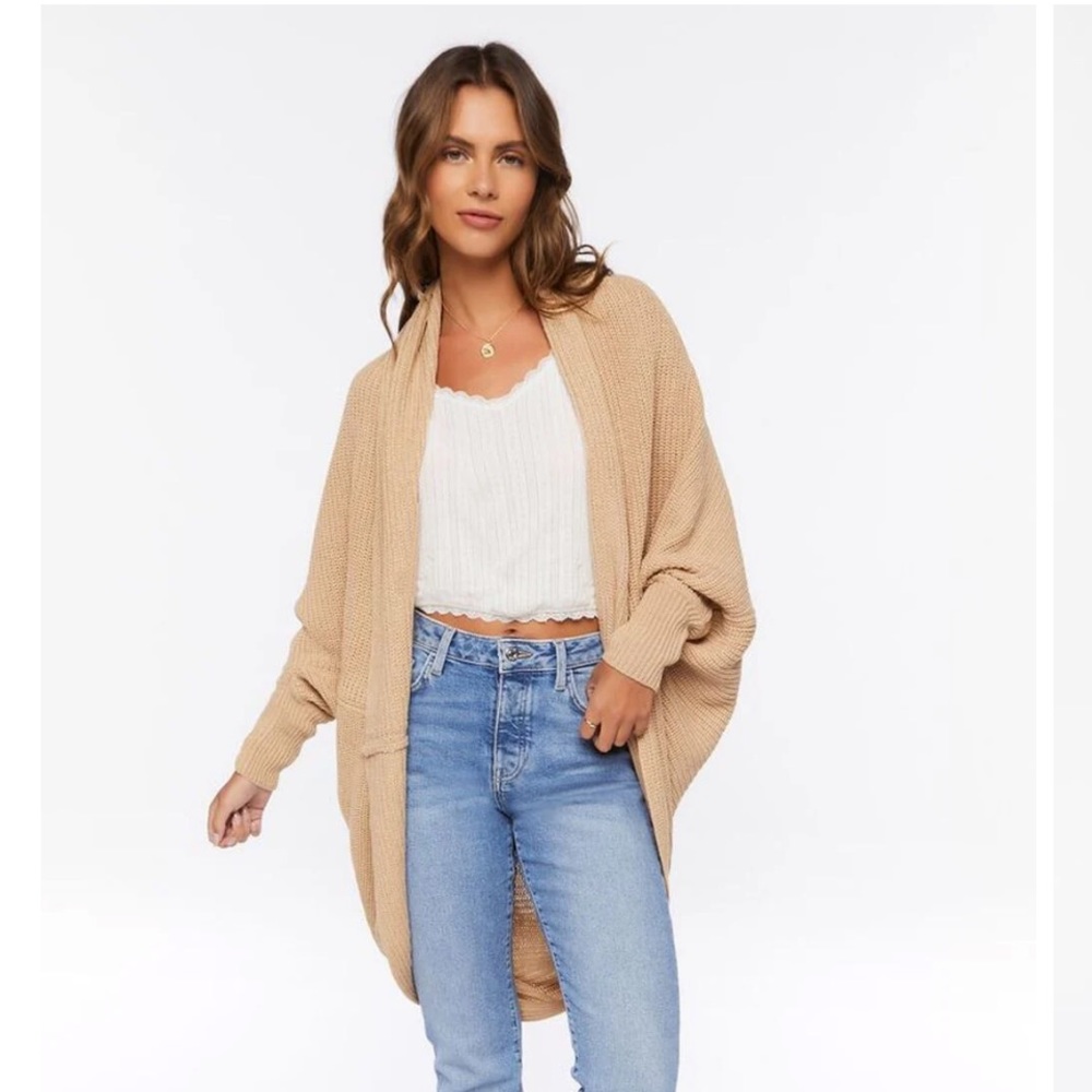New with Tags Forever 21 Ribbed Open-Front Cardigan Sweater